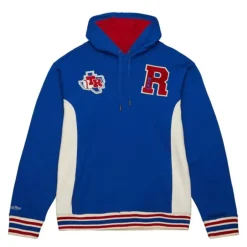 Men Mitchell & Ness Hoodies & Sweatshirts-Team Legacy French Terry Hoodie Texas Rangers