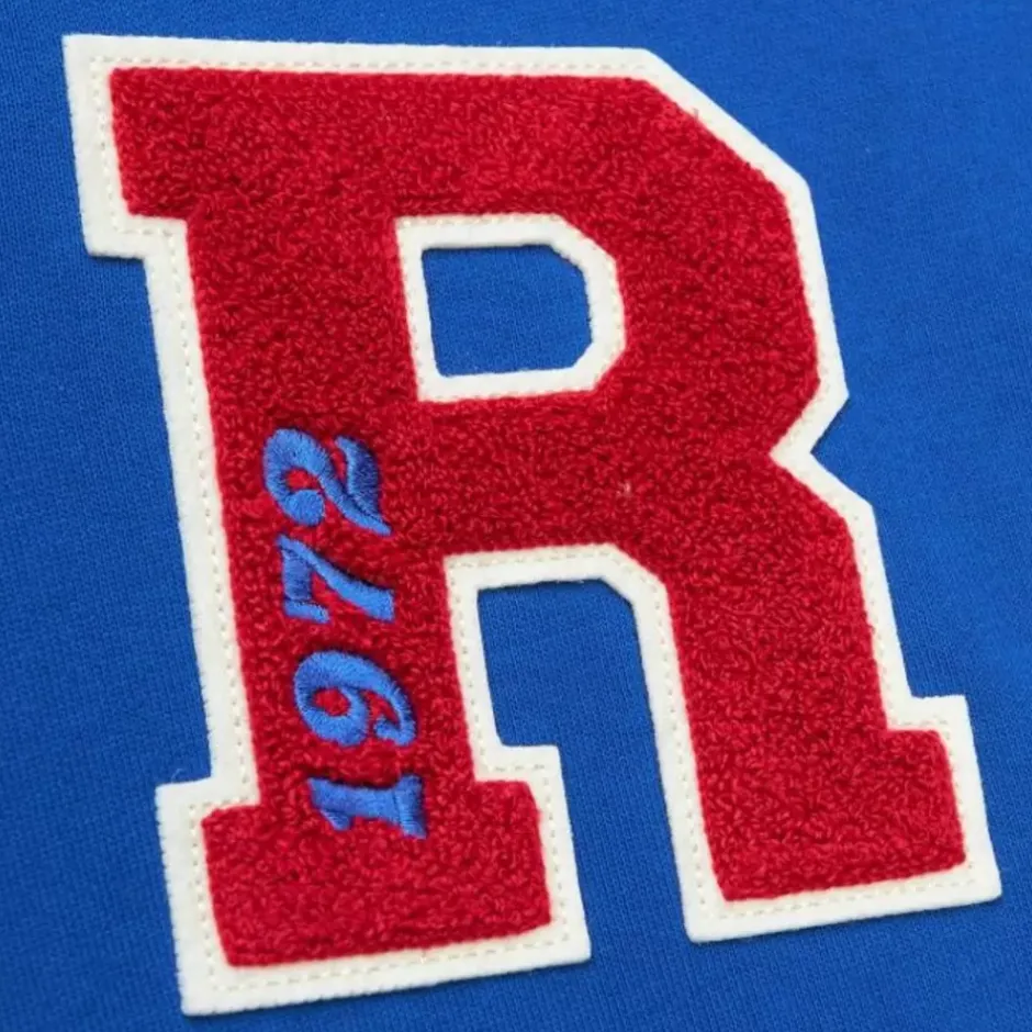 Men Mitchell & Ness Hoodies & Sweatshirts-Team Legacy French Terry Hoodie Texas Rangers