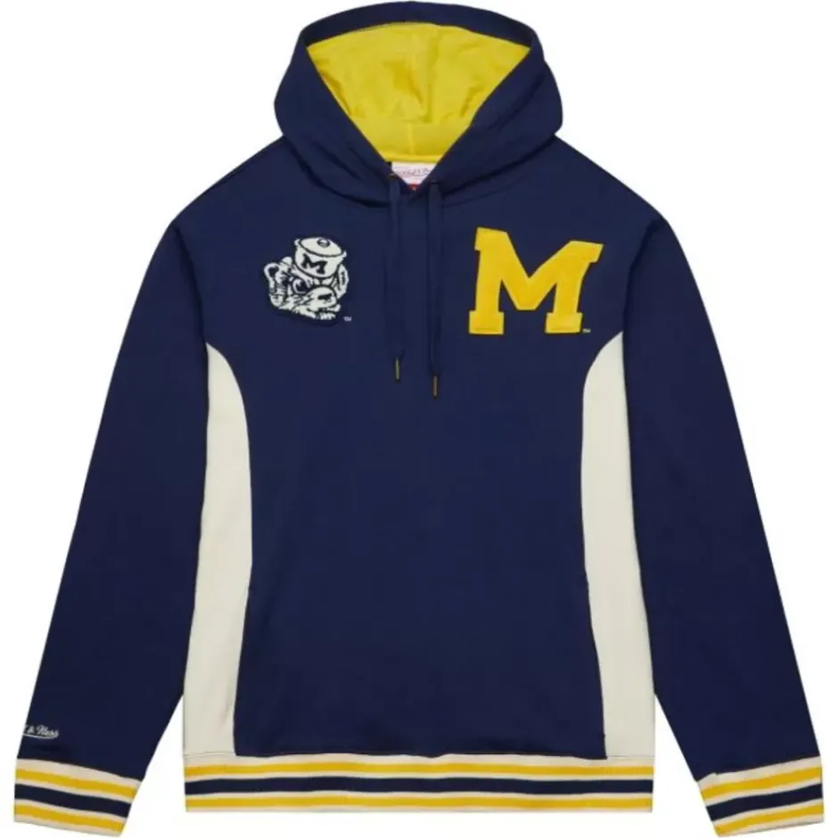 Men Mitchell & Ness Hoodies & Sweatshirts-Team Legacy French Terry Hoodie University Of Michigan