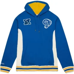 Men Mitchell & Ness Hoodies & Sweatshirts-Team Legacy French Terry Hoodie Los Angeles Rams