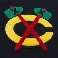 Men Mitchell & Ness Hoodies & Sweatshirts-Team Legacy French Terry Hoodie Chicago Blackhawks