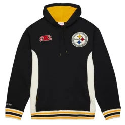 Men Mitchell & Ness Hoodies & Sweatshirts-Team Legacy French Terry Hoodie Pittsburgh Steelers