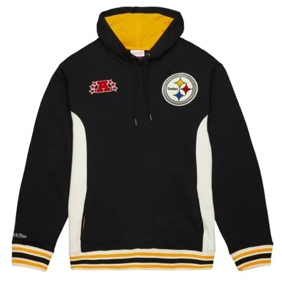 Men Mitchell & Ness Hoodies & Sweatshirts-Team Legacy French Terry Hoodie Pittsburgh Steelers