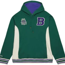 Men Mitchell & Ness Hoodies & Sweatshirts-Team Legacy French Terry Hoodie Milwaukee Bucks