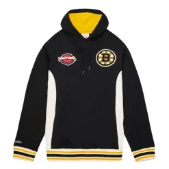 Men Mitchell & Ness Hoodies & Sweatshirts-Team Legacy French Terry Hoodie Boston Bruins
