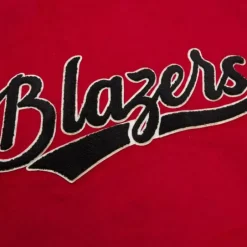 Men Mitchell & Ness Jackets & Outerwear-Team Legacy Varsity Jacket Portland Trail Blazers