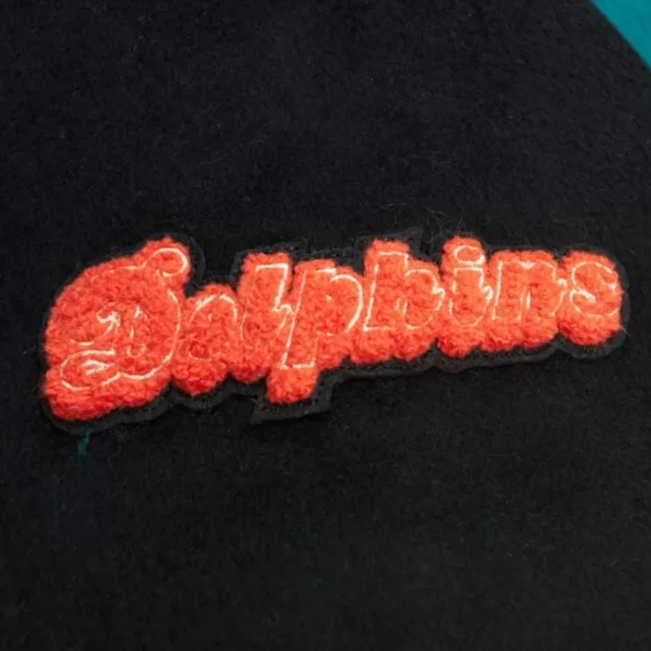 Men Mitchell & Ness Jackets & Outerwear-Team Legacy Varsity Jacket Miami Dolphins