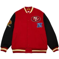 Men Mitchell & Ness Jackets & Outerwear-Team Legacy Varsity Jacket San Francisco 49Ers