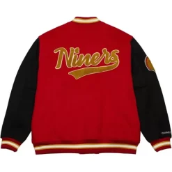 Men Mitchell & Ness Jackets & Outerwear-Team Legacy Varsity Jacket San Francisco 49Ers