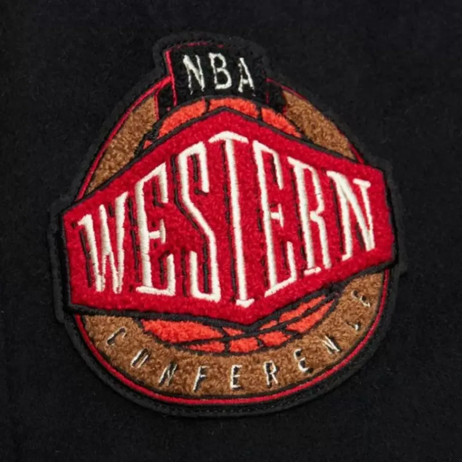 Men Mitchell & Ness Jackets & Outerwear-Team Legacy Varsity Jacket Los Angeles Lakers