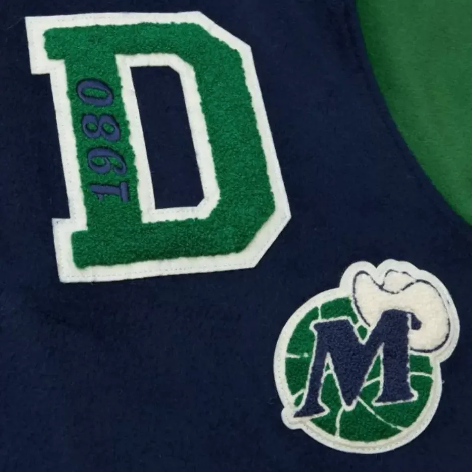Men Mitchell & Ness Jackets & Outerwear-Team Legacy Varsity Jacket N&N Dallas Mavericks Dirk Nowitzki