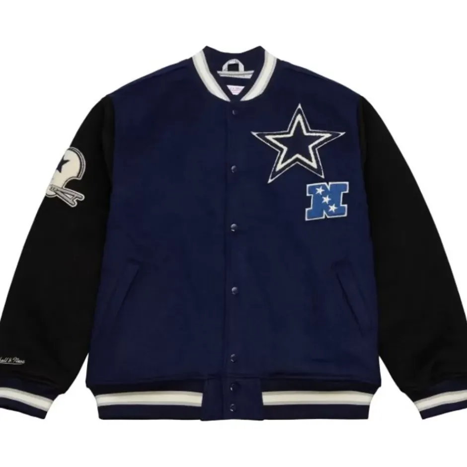 Men Mitchell & Ness Jackets & Outerwear-Team Legacy Varsity Jacket Dallas Cowboys