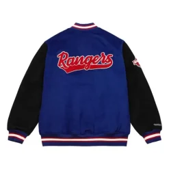 Men Mitchell & Ness Jackets & Outerwear-Team Legacy Varsity Jacket New York Rangers