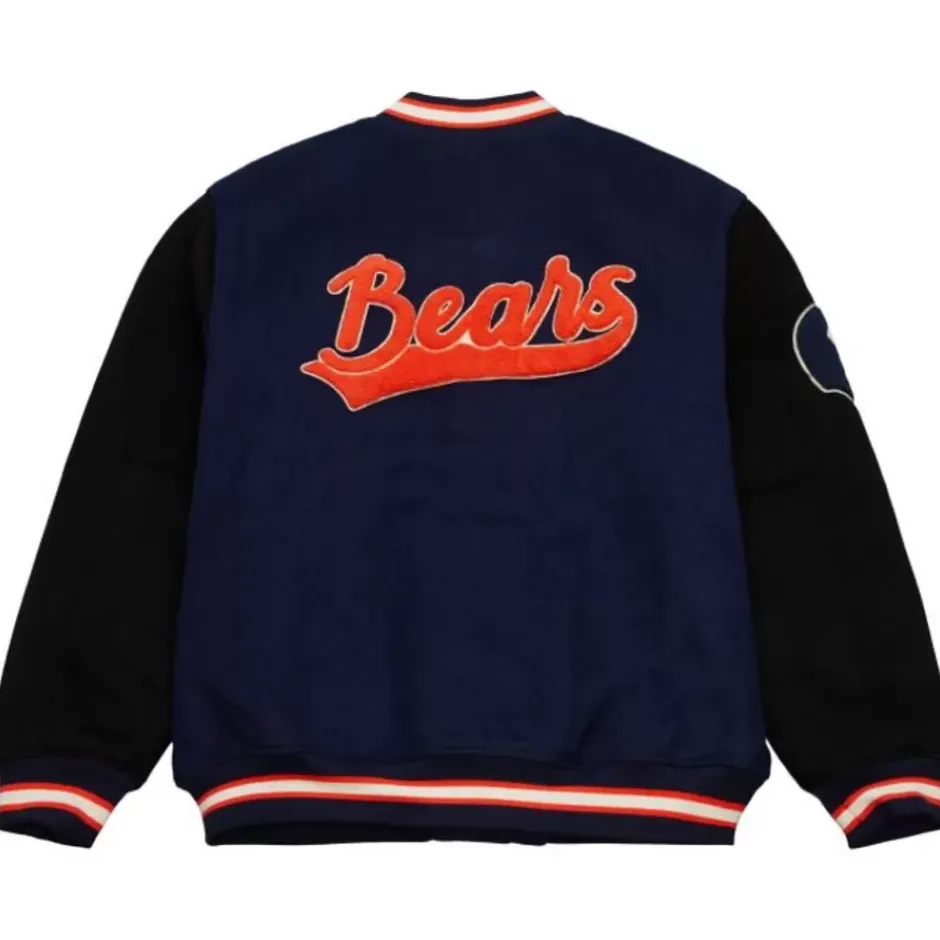 Men Mitchell & Ness Jackets & Outerwear-Team Legacy Varsity Jacket Chicago Bears