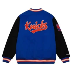 Men Mitchell & Ness Jackets & Outerwear-Team Legacy Varsity Jacket New York Knicks