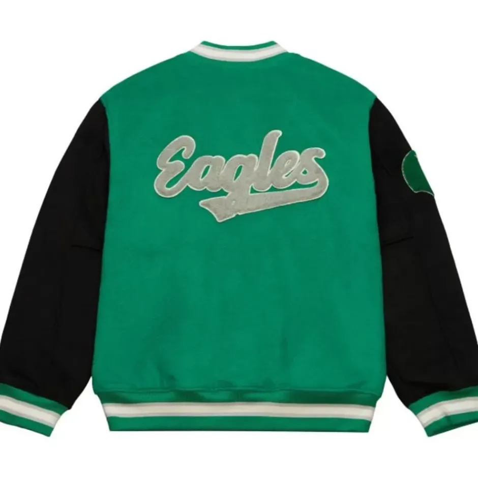Men Mitchell & Ness Jackets & Outerwear-Team Legacy Varsity Jacket Philadelphia Eagles