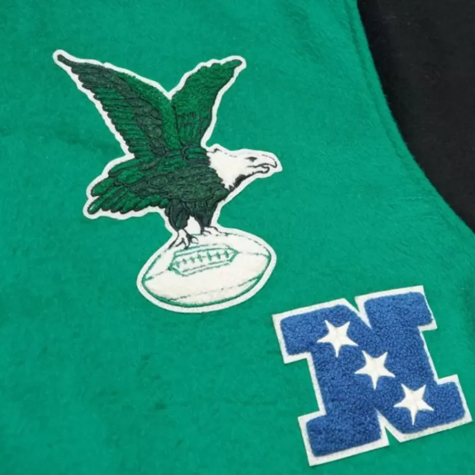 Men Mitchell & Ness Jackets & Outerwear-Team Legacy Varsity Jacket Philadelphia Eagles