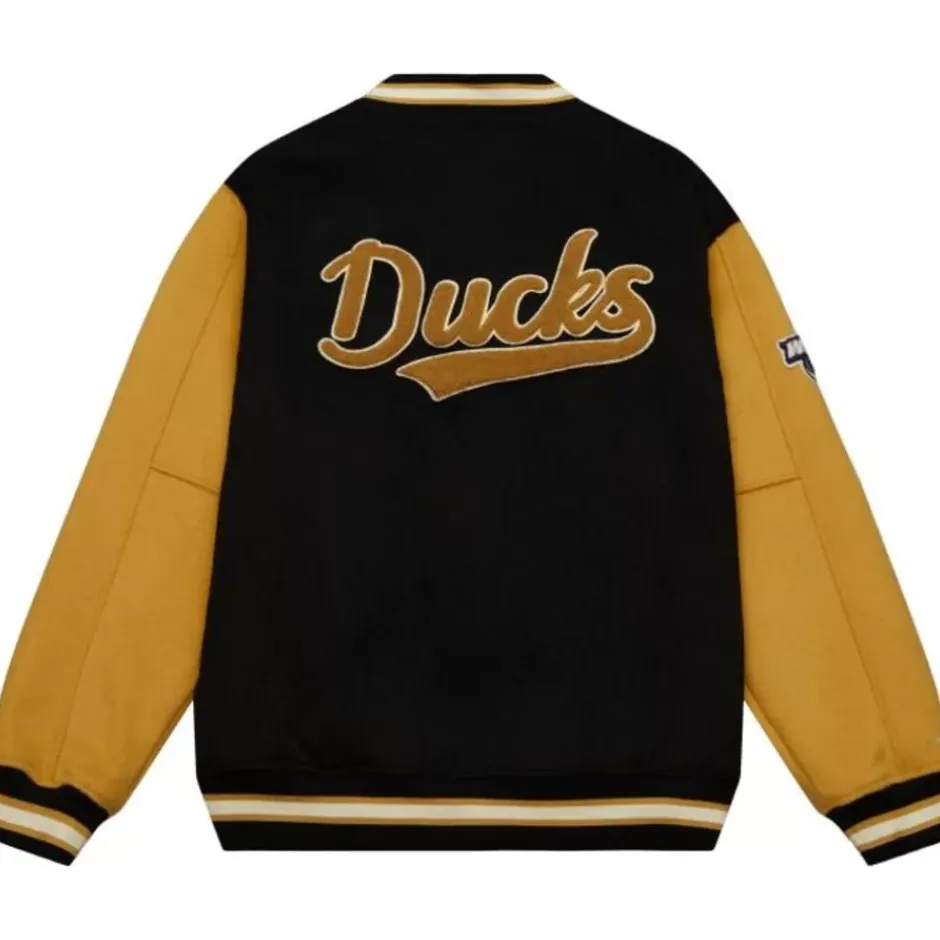 Men Mitchell & Ness Jackets & Outerwear-Team Legacy Varsity Jacket Anaheim Ducks