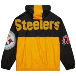Men Mitchell & Ness Jackets & Outerwear-Team Og 2.0 Anorak Windbreaker Pittsburgh Steelers