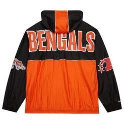 Men Mitchell & Ness Jackets & Outerwear-Team Og 2.0 Anorak Windbreaker Cincinnati Bengals