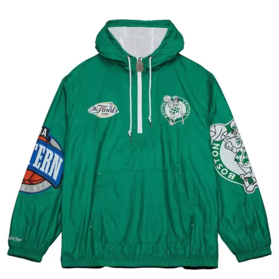 Men Mitchell & Ness Jackets & Outerwear-Team Og 2.0 Anorak Windbreaker Boston Celtics