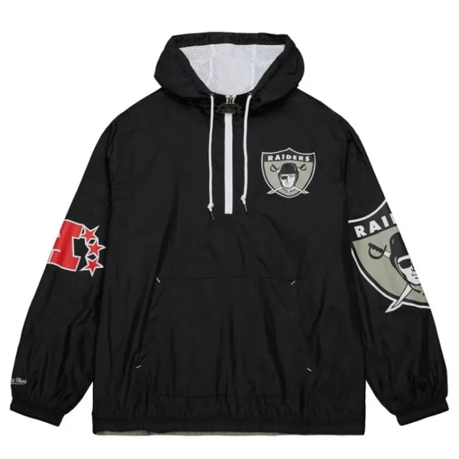 Men Mitchell & Ness Jackets & Outerwear-Team Og 2.0 Anorak Windbreaker Oakland Raiders