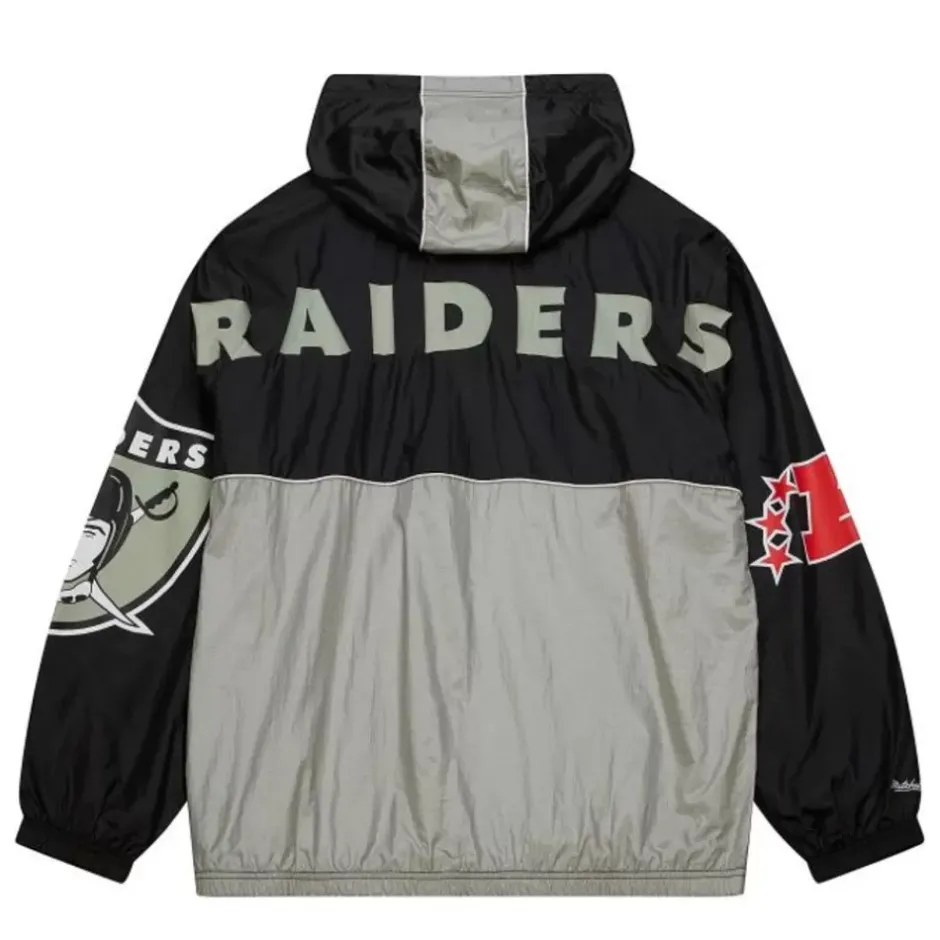 Men Mitchell & Ness Jackets & Outerwear-Team Og 2.0 Anorak Windbreaker Oakland Raiders