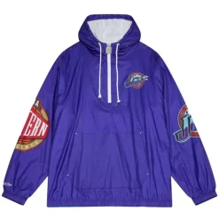 Men Mitchell & Ness Jackets & Outerwear-Team Og 2.0 Anorak Windbreaker Utah Jazz