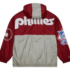 Men Mitchell & Ness Jackets & Outerwear-Team Og 2.0 Anorak Windbreaker Philadelphia Phillies