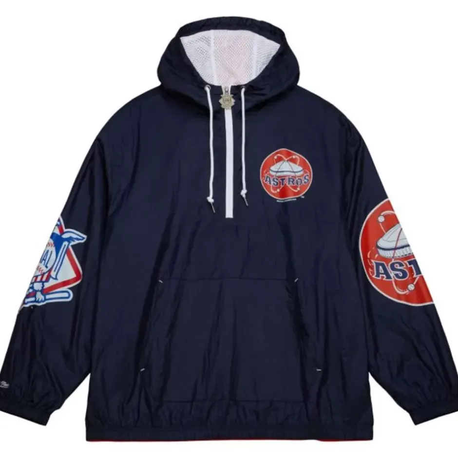 Men Mitchell & Ness Jackets & Outerwear-Team Og 2.0 Anorak Windbreaker Houston Astros