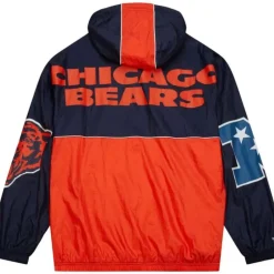 Men Mitchell & Ness Jackets & Outerwear-Team Og 2.0 Anorak Windbreaker Chicago Bears