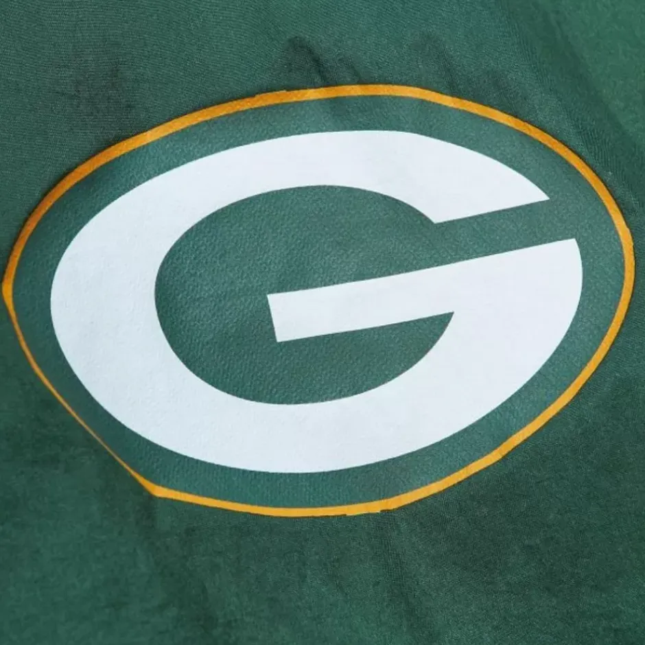 Men Mitchell & Ness Jackets & Outerwear-Team Og 2.0 Anorak Windbreaker Green Bay Packers