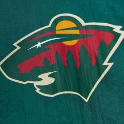 Men Mitchell & Ness Jackets & Outerwear-Team Og 2.0 Anorak Windbreaker Minnesota Wild