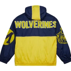 Men Mitchell & Ness Jackets & Outerwear-Team Og 2.0 Anorak Windbreaker University Of Michigan
