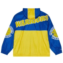 Men Mitchell & Ness Jackets & Outerwear-Team Og 2.0 Anorak Windbreaker Golden State Warriors
