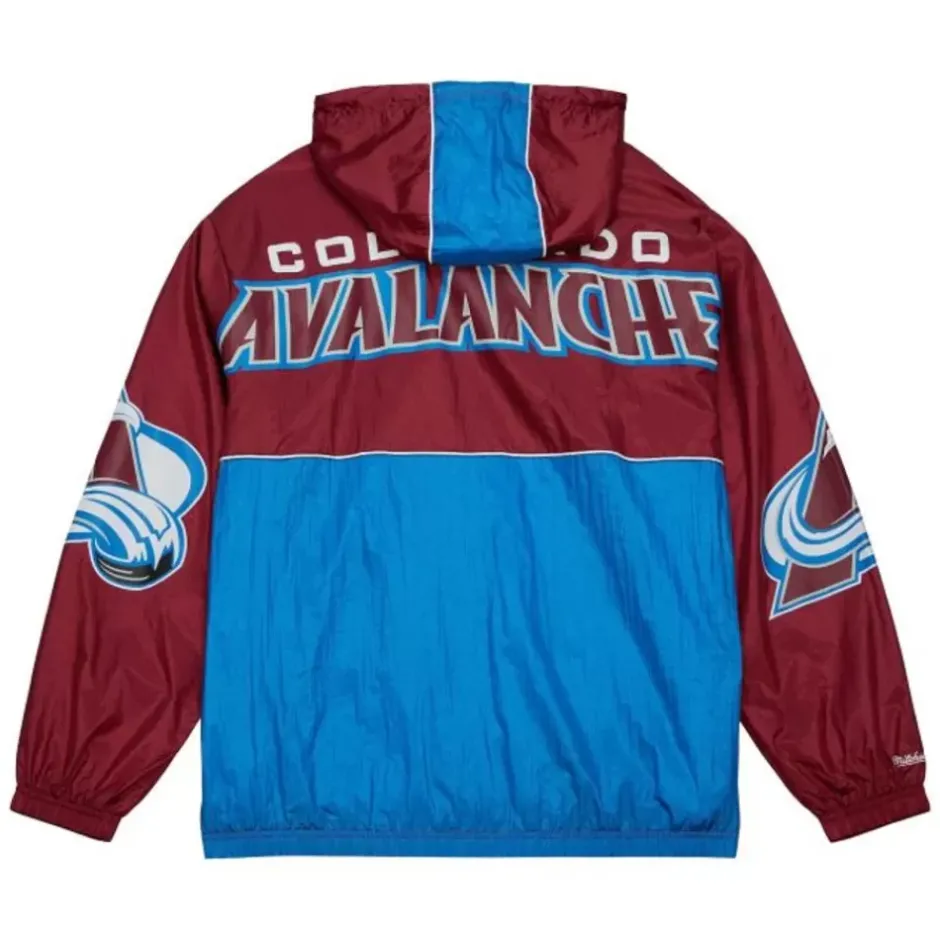 Men Mitchell & Ness Jackets & Outerwear-Team Og 2.0 Anorak Windbreaker Colorado Avalanche