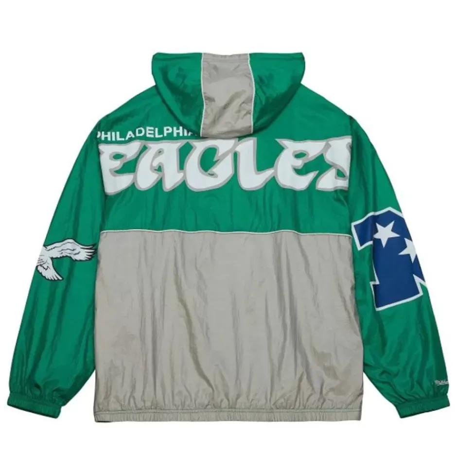 Men Mitchell & Ness Jackets & Outerwear-Team Og 2.0 Anorak Windbreaker Philadelphia Eagles