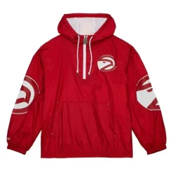 Men Mitchell & Ness Jackets & Outerwear-Team Og 2.0 Anorak Windbreaker Atlanta Hawks