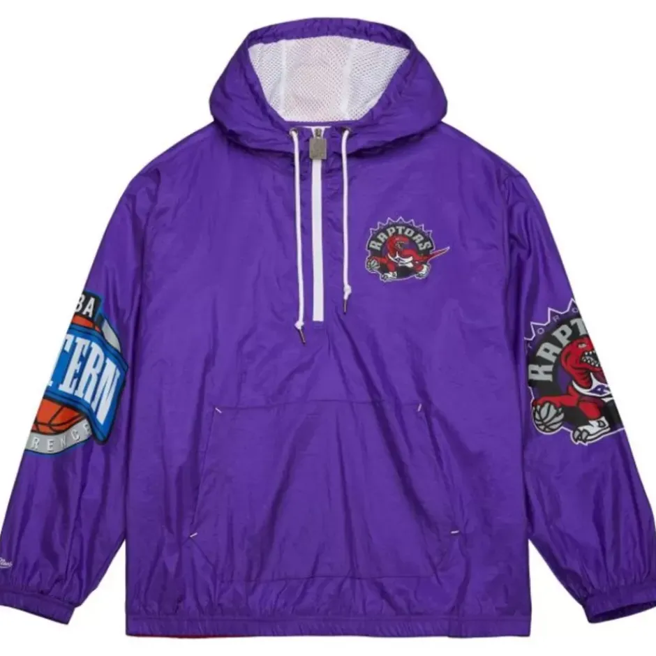 Men Mitchell & Ness Jackets & Outerwear-Team Og 2.0 Anorak Windbreaker Toronto Raptors