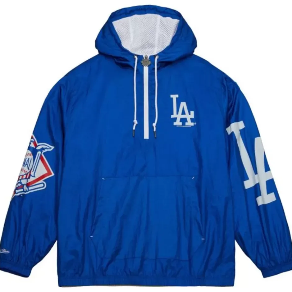 Men Mitchell & Ness Jackets & Outerwear-Team Og 2.0 Anorak Windbreaker Los Angeles Dodgers