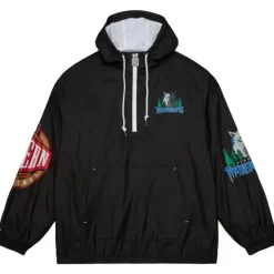 Men Mitchell & Ness Jackets & Outerwear-Team Og 2.0 Anorak Windbreaker Minnesota Timberwolves