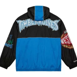 Men Mitchell & Ness Jackets & Outerwear-Team Og 2.0 Anorak Windbreaker Minnesota Timberwolves