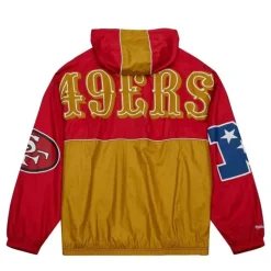Men Mitchell & Ness Jackets & Outerwear-Team Og 2.0 Anorak Windbreaker San Francisco 49Ers