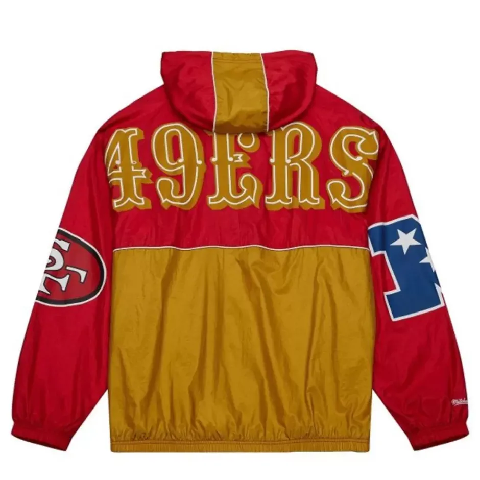 Men Mitchell & Ness Jackets & Outerwear-Team Og 2.0 Anorak Windbreaker San Francisco 49Ers