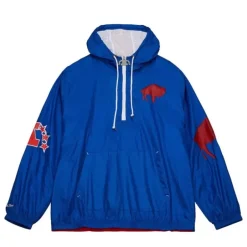 Men Mitchell & Ness Jackets & Outerwear-Team Og 2.0 Anorak Windbreaker Buffalo Bills