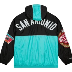 Men Mitchell & Ness Jackets & Outerwear-Team Og 2.0 Anorak Windbreaker San Antonio Spurs
