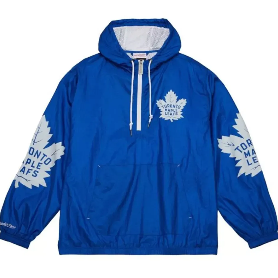 Men Mitchell & Ness Jackets & Outerwear-Team Og 2.0 Anorak Windbreaker Toronto Maple Leafs