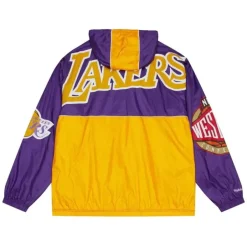 Men Mitchell & Ness Jackets & Outerwear-Team Og 2.0 Anorak Windbreaker Los Angeles Lakers