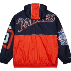 Men Mitchell & Ness Jackets & Outerwear-Team Og 2.0 Anorak Windbreaker San Diego Padres