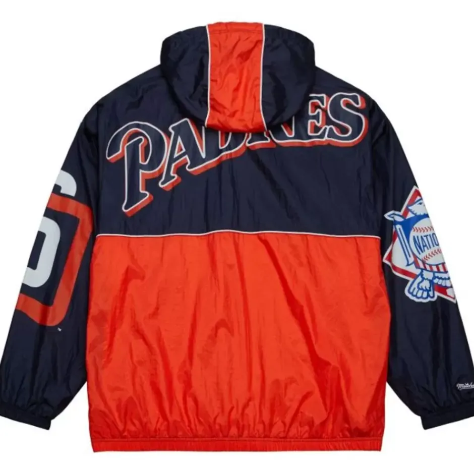 Men Mitchell & Ness Jackets & Outerwear-Team Og 2.0 Anorak Windbreaker San Diego Padres